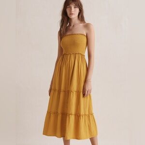 4our dreamers smocked strapless dress